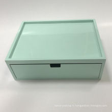 Boîte de tiroir en bois vert à la maison pour le stockage